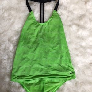 Green Nike workout tank